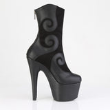 ADORE-1034  Black Faux Suede-Faux Leather/Black Matte