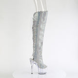 ADORE-3019C-RS  Silver AB RS-Faux Suede/Clear