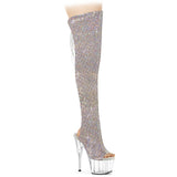 ADORE-3019C-RS  Silver AB RS-Faux Suede/Clear