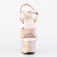 ADORE-709MB  Nude Patent/Blush-Gold Marble