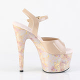 ADORE-709MB  Nude Patent/Blush-Gold Marble