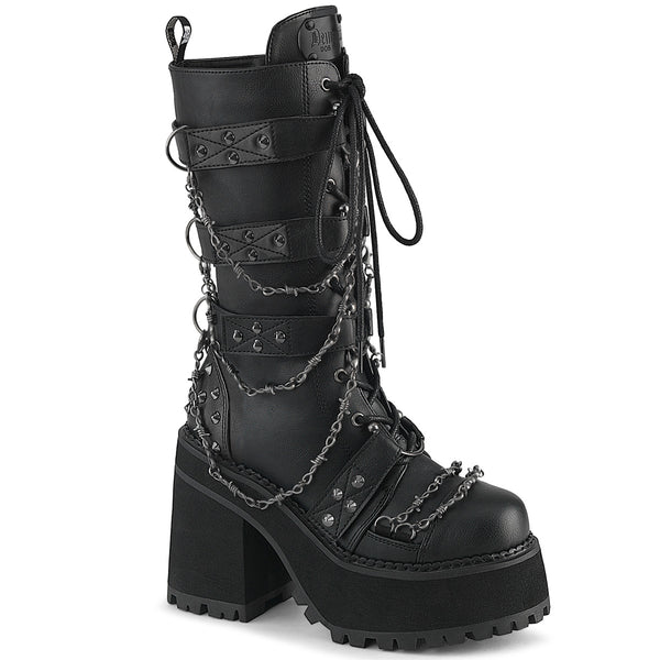 ASSAULT-117  Black Vegan Leather