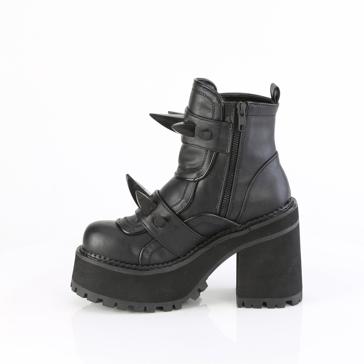 ASSAULT-72  Black Vegan Leather