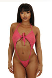 Diamond Dolls Miami Mesh Bodysuit Coral