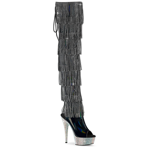 BEJEWELED-3017HG-RSF  Black Holo Patent/Silver AB RS