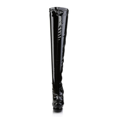 BLONDIE-3000  Black Stretch Patent/Black-Pewter Chrome