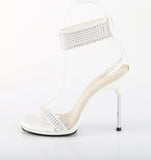 CHIC-40  White Faux Leather-RS/White