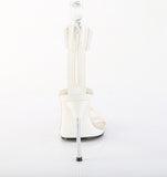 CHIC-40  White Faux Leather-RS/White