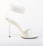 CHIC-40  White Faux Leather-RS/White