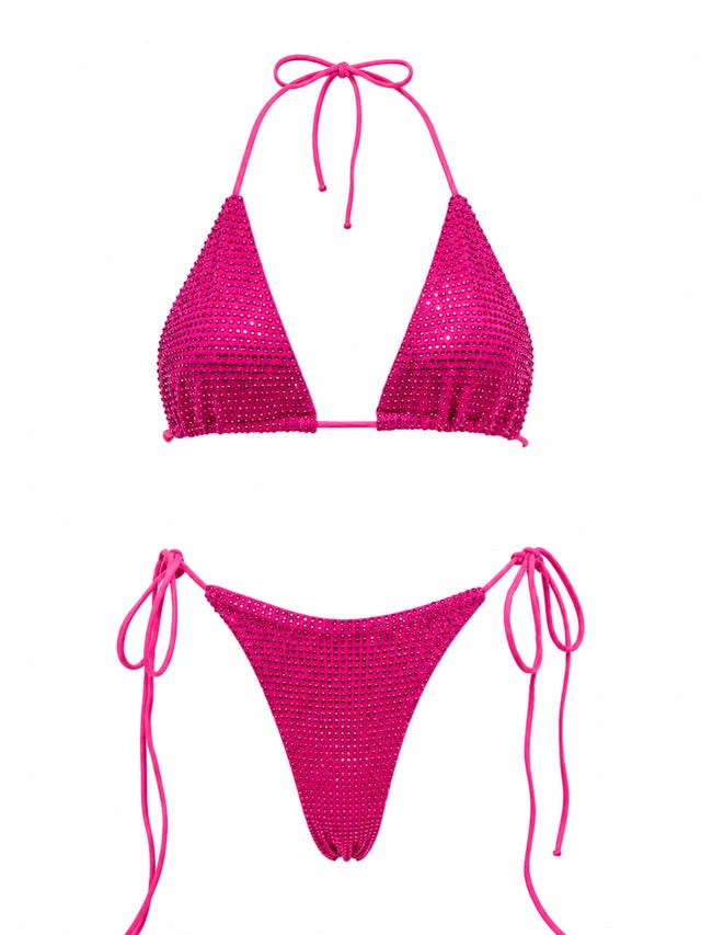 Celeste Crystal Bikini - Baby Pink