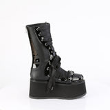 DAMNED-120  Black Vegan Leather-Patent