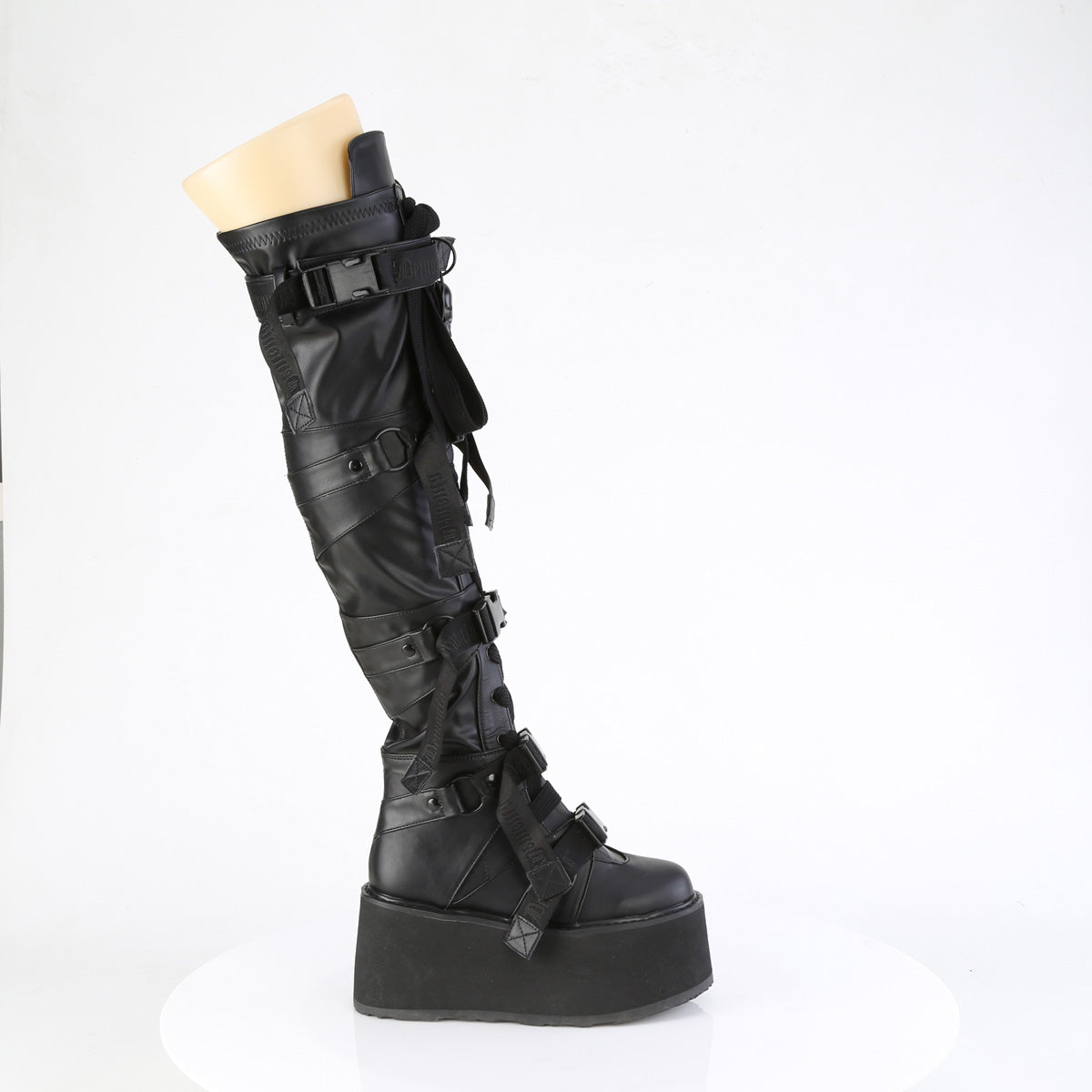DAMNED-325  Black Vegan Leather
