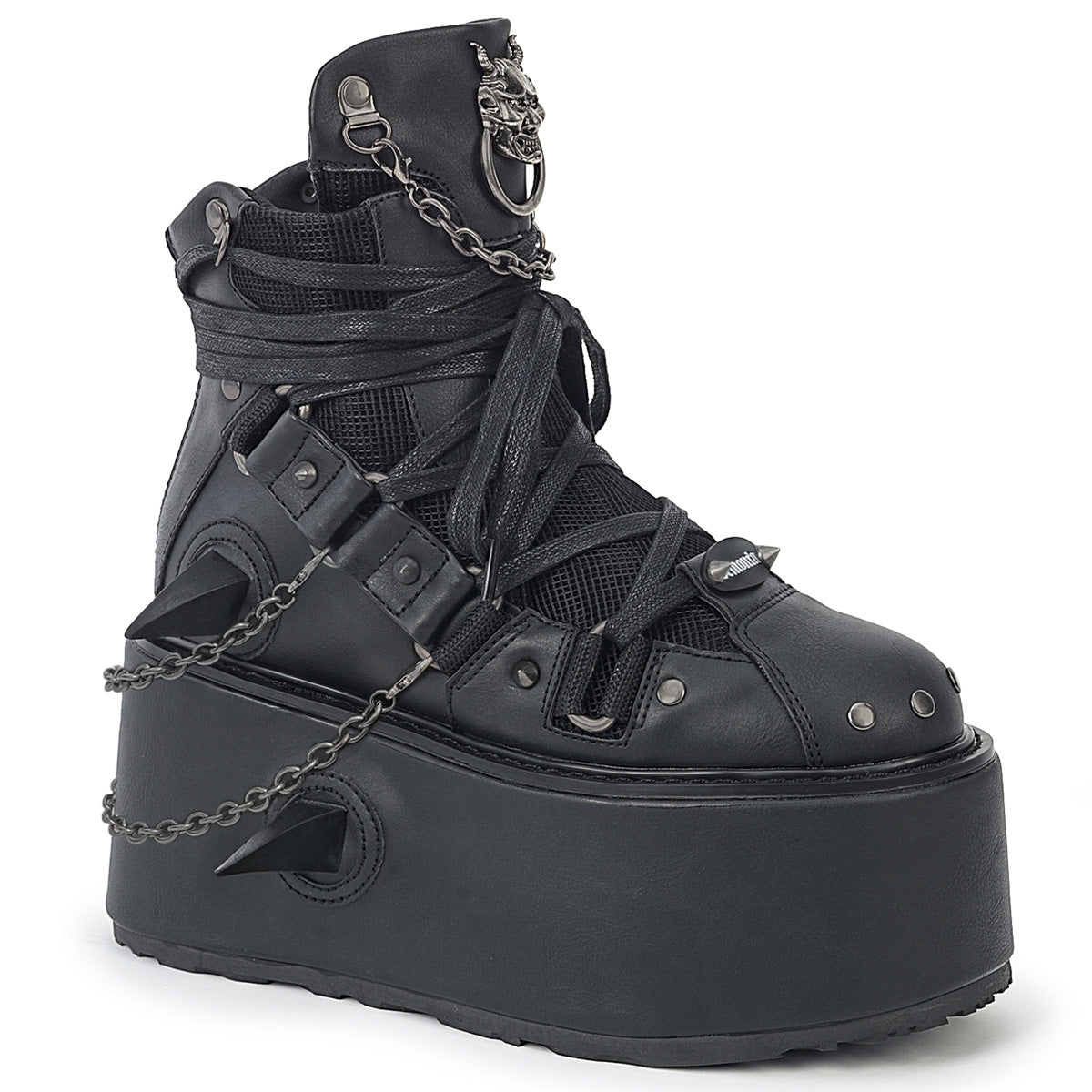 DAMNED-60  Black Vegan Leather