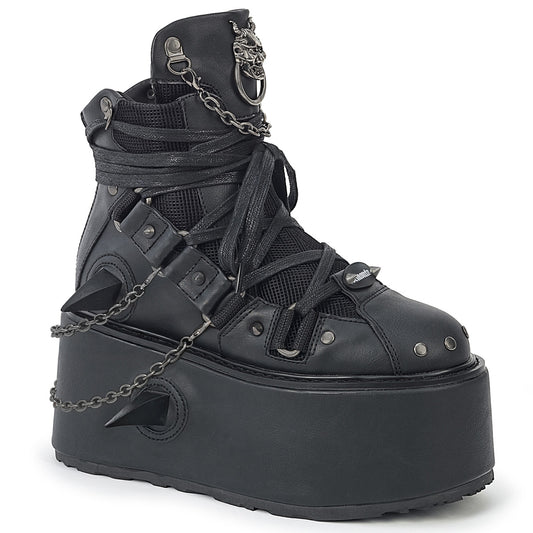 DAMNED-60  Black Vegan Leather