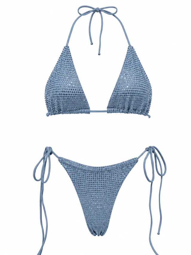 Celeste Crystal Bikini - Baby Pink