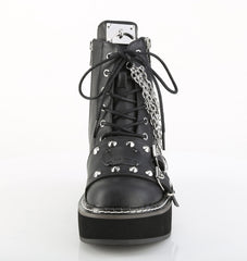 EMILY-57  Black Vegan Leather