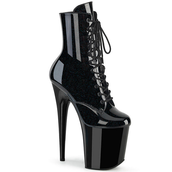 FLAMINGO-1020BLG  Black Patent-Blue Glitter/Black