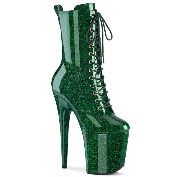 FLAMINGO-1040GP  Emerald Green Glitter Patent/M