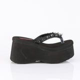 FUNN-35  Black Vegan Leather