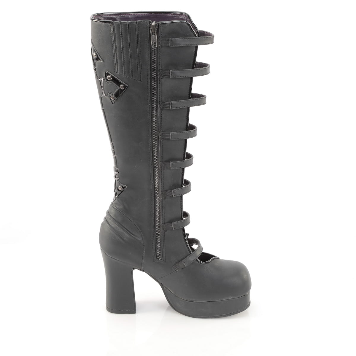 GOTHIKA-160  Black Vegan Leather
