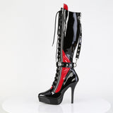 INDULGE-2028  Black-Red Patent