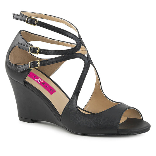 KIMBERLY-04  Black Faux Leather