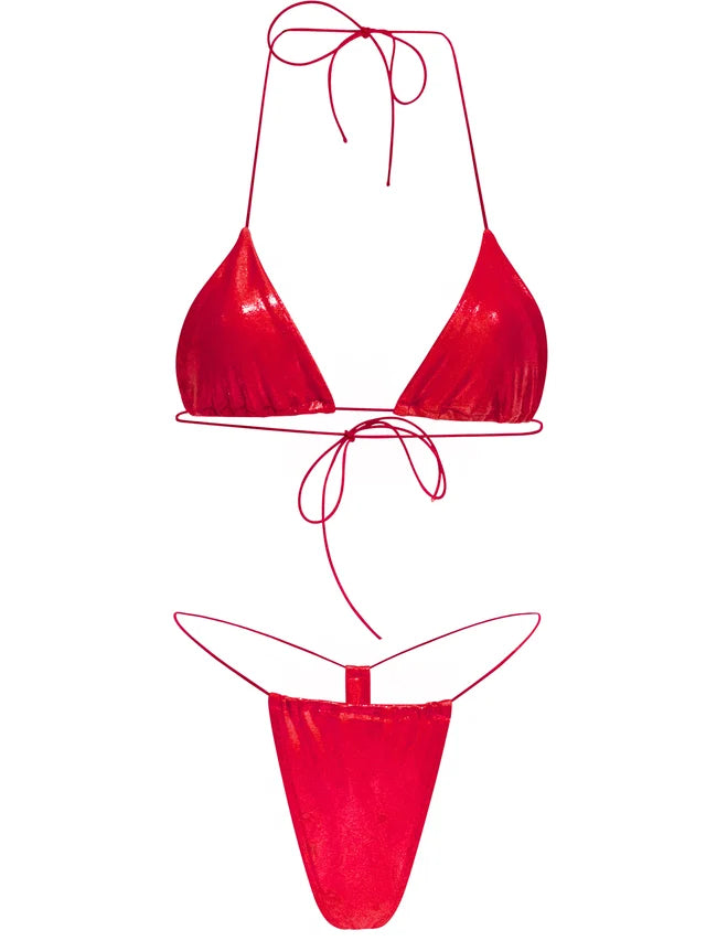 Malibu Thong Shine Bikini - Pink