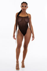 Diamond Dolls Miami Mesh Bodysuit Pink