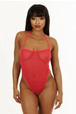 Diamond Dolls Miami Mesh Bodysuit Coral