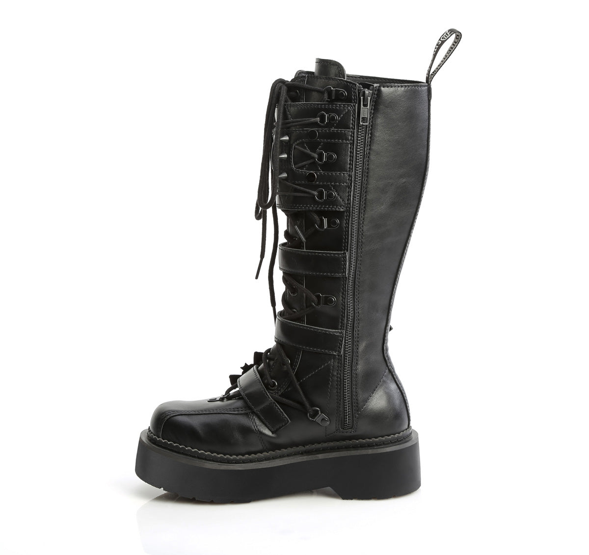 REBEL-200  Black Vegan Leather