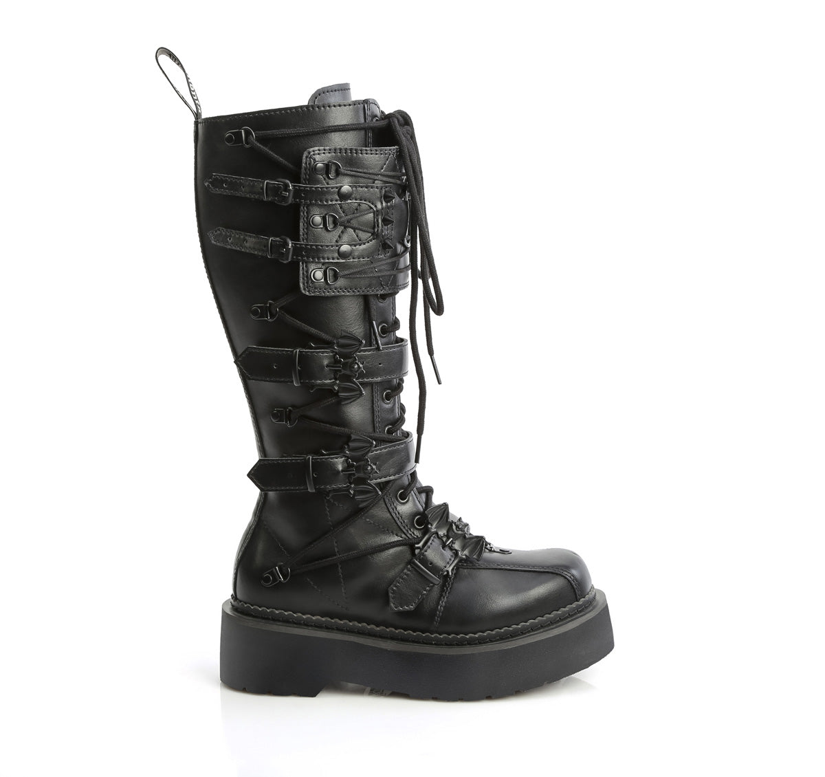 REBEL-200  Black Vegan Leather