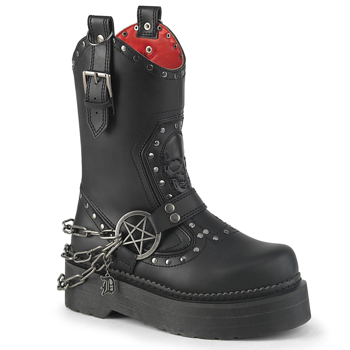 REBEL-56  Black Vegan Leather