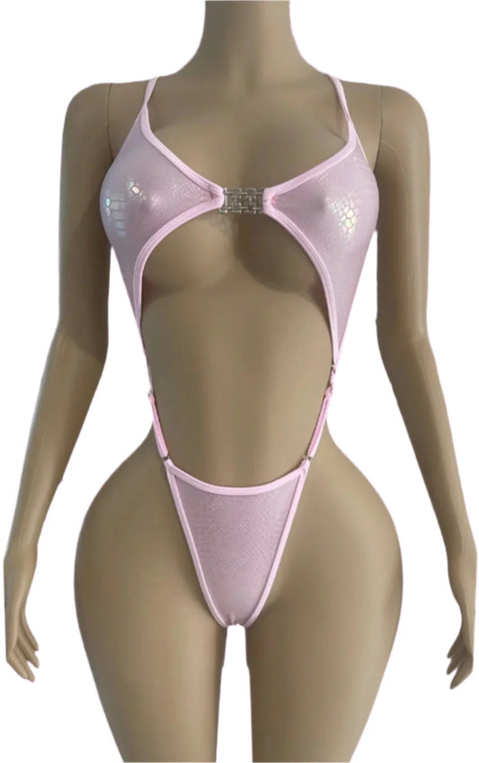 High Waist Snake One Piece