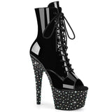 STARDANCE-1021  Black Patent/Black-Silver Multi RS