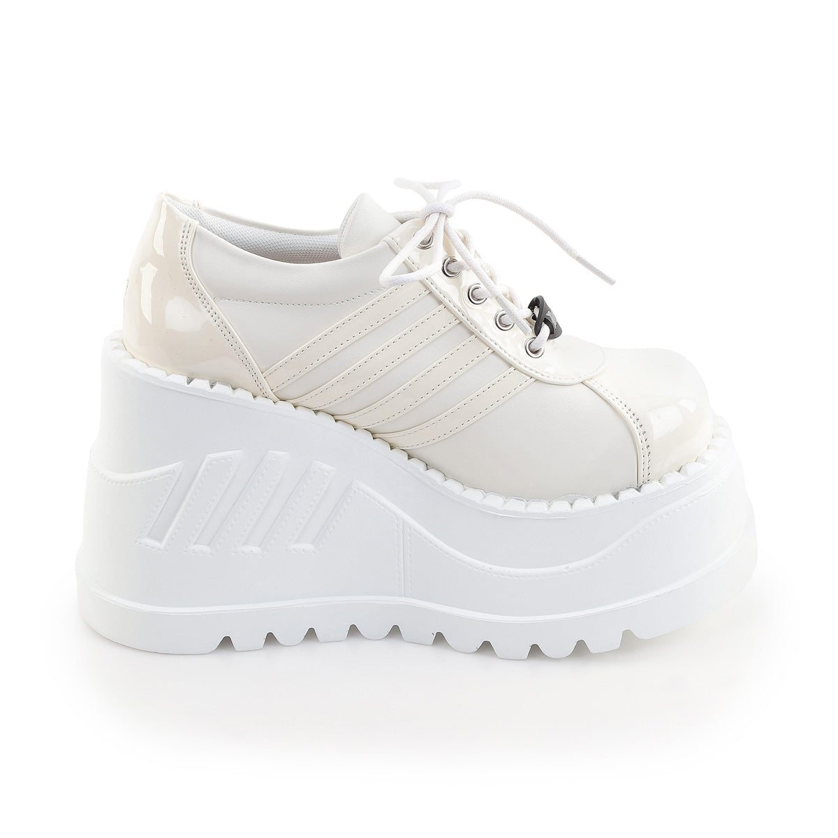 STOMP-08-1  Off White Patent-Vegan Leather