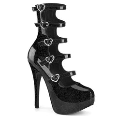 TEEZE-23  Black Glitter Patent