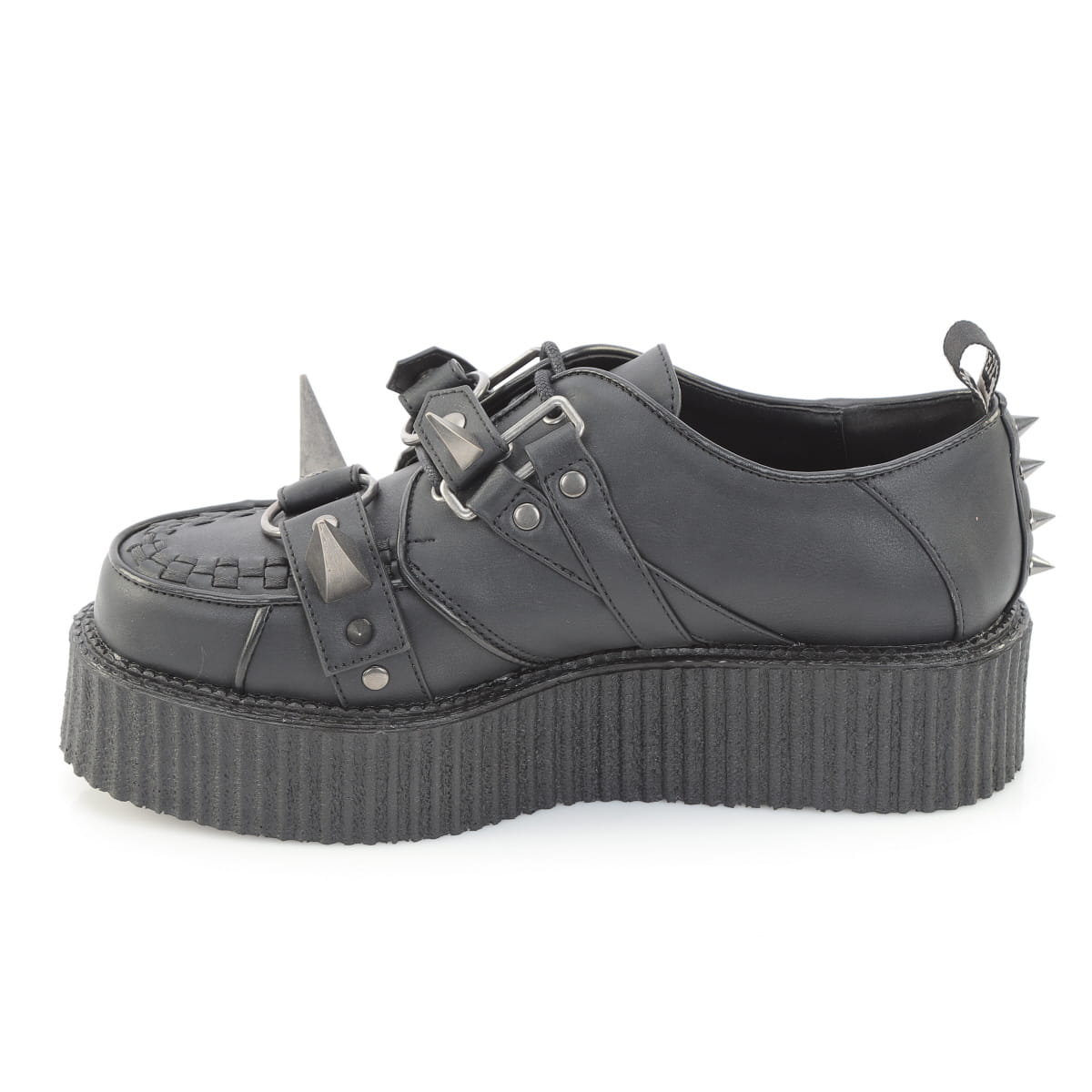 V-CREEPER-518  Black Vegan Leather