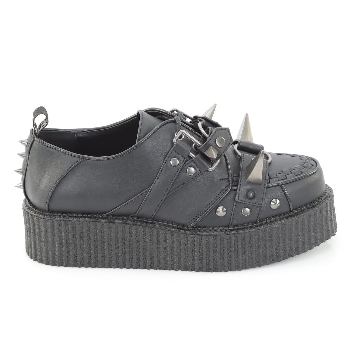 V-CREEPER-518  Black Vegan Leather
