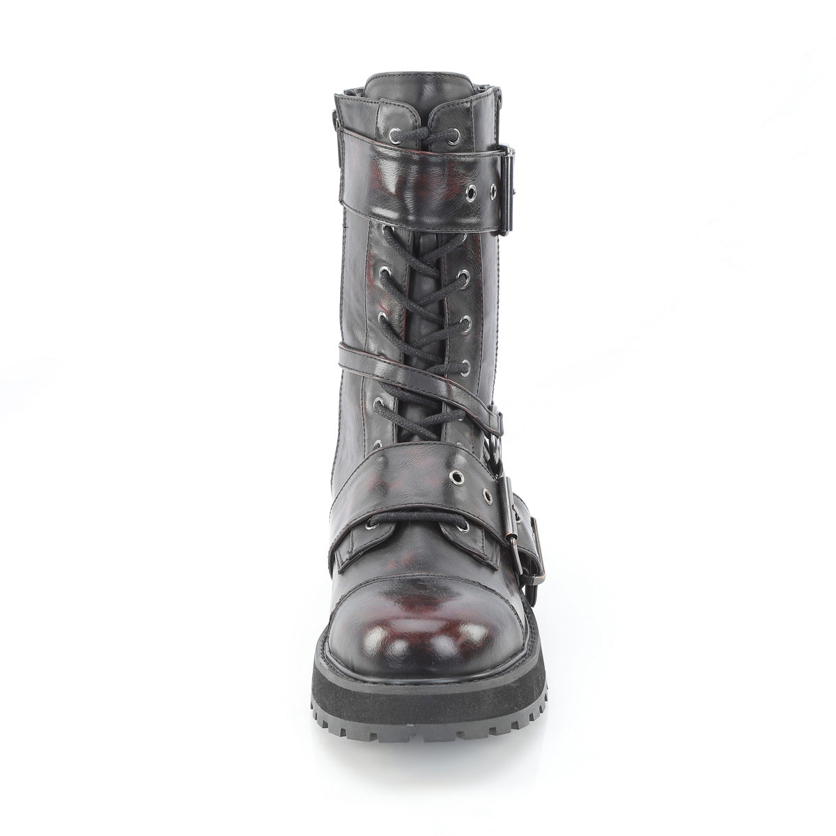VALOR-220  Black Burgundy Rub-Off Vegan Leather