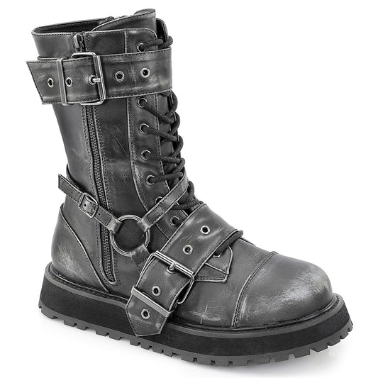 VALOR-220  Black Silver Rub-Off Vegan Leather