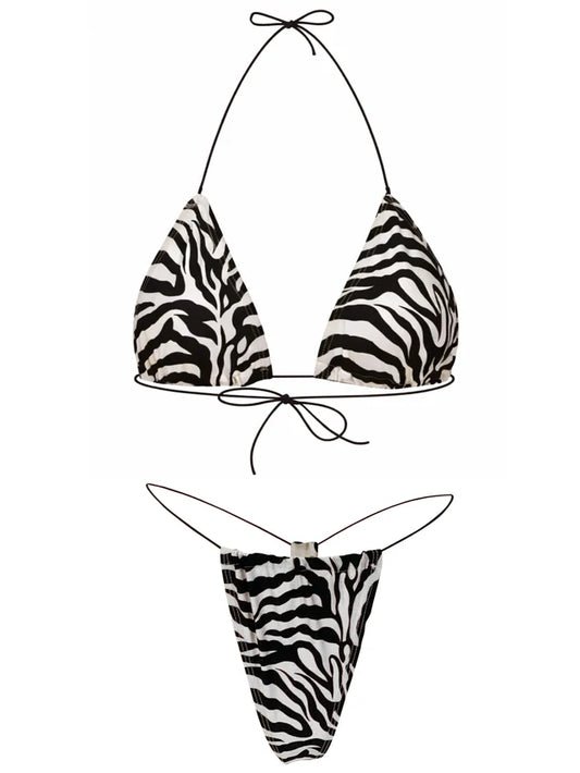 Malibu Animal Print Bikini - Zebra