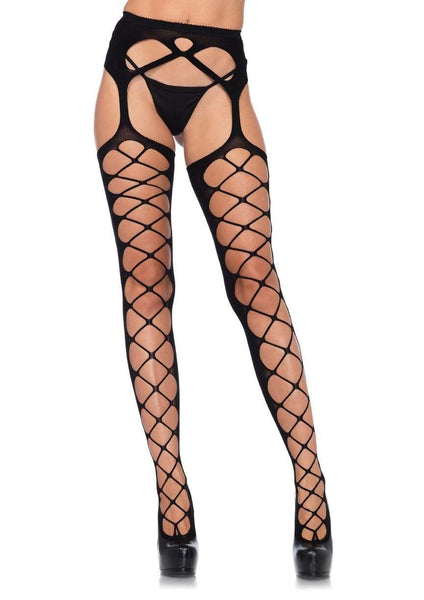 Leg Avenue Net Garter Stockings LA1778