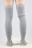 Rarr Extra Long Stirr-Up Knit Legwarmers Grey