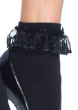 Leg Avenue Anklet Socks With Lace Ruffle 3013
