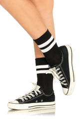 Leg Avenue Athletic Striped Ankle Socks 3038