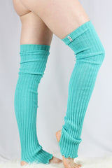 Rarr Extra Long Stirr-Up Knit Legwarmers Green