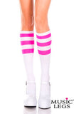 Music Legs Hosiery Acrylic Knitted Triple Stripe Knee High Socks ML5726