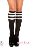 Music Legs Hosiery Acrylic Knitted Triple Stripe Knee High Socks ML5726