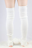 Rarr Extra Long Stirr-Up Knit Legwarmers Cream