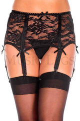 Faux Garter Fishnet Wrap Around Crotchless Tights 9287